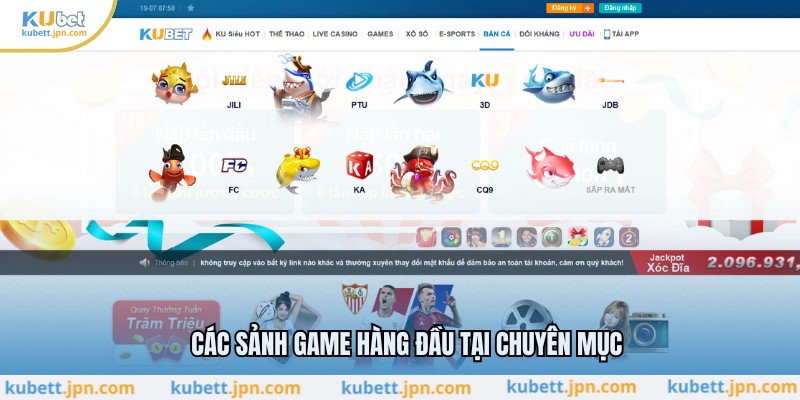 Các sảnh game hàng đầu tại chuyên mục