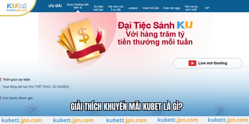 Giải thích khuyến mãi KUBET là gì?